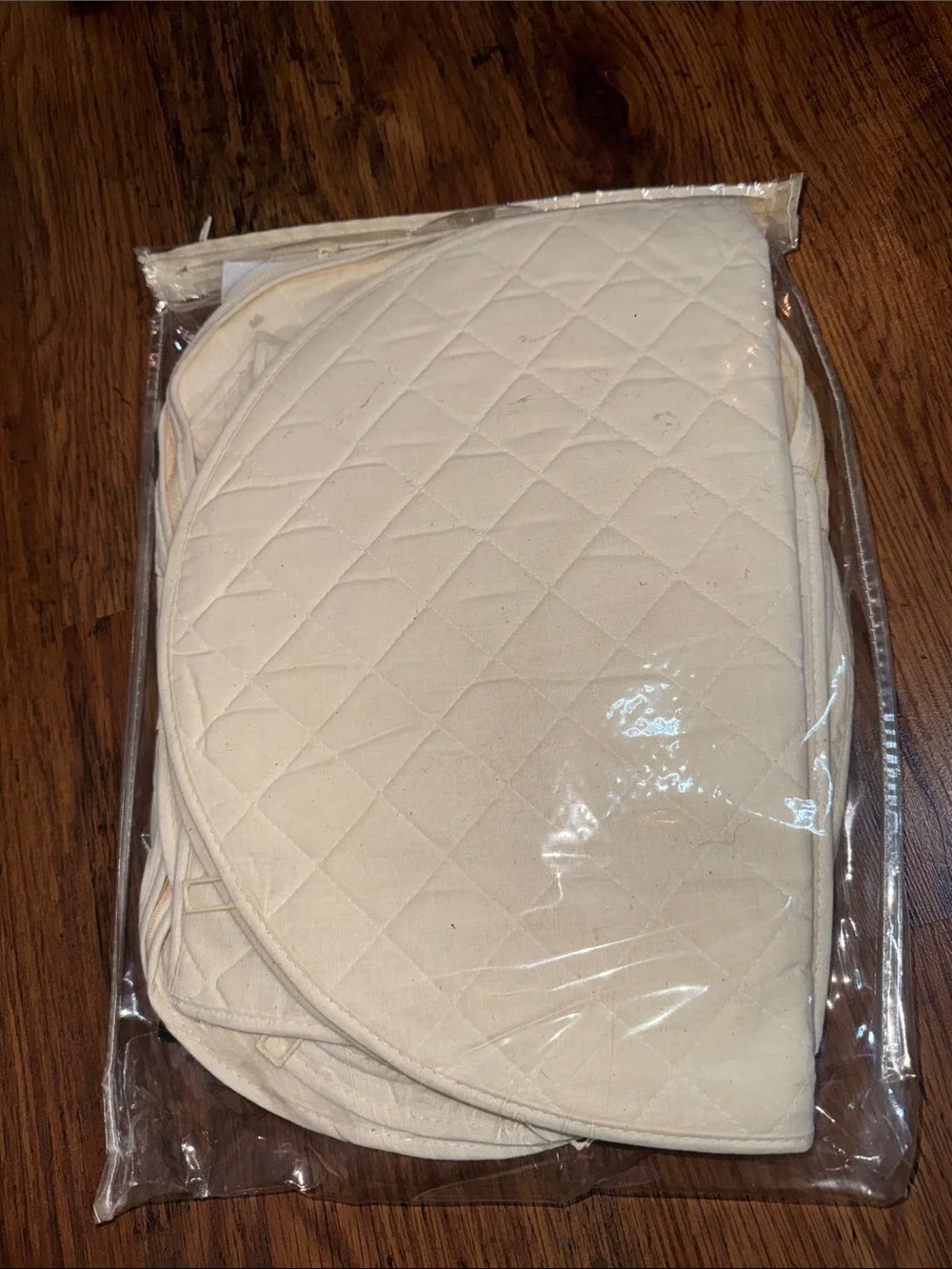 Canvas Quilted Accessory Cases - Cream (6 Piece Set) C1.B.1R
